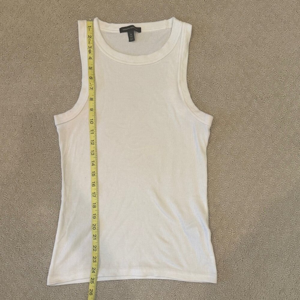 Banana Republic Rib Tank Top - White Medium